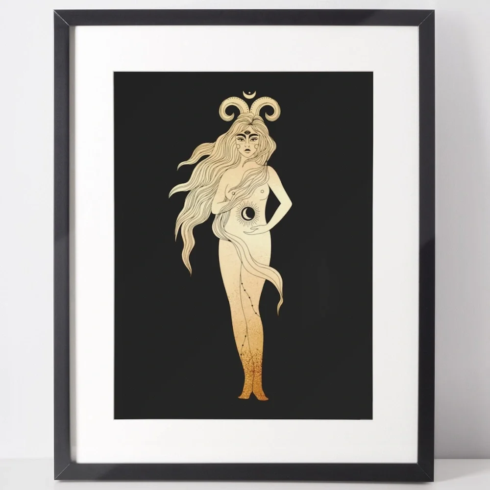 Aries Zodiac Sign Wall Art Print Poster Unframed - Picture 1 of 5